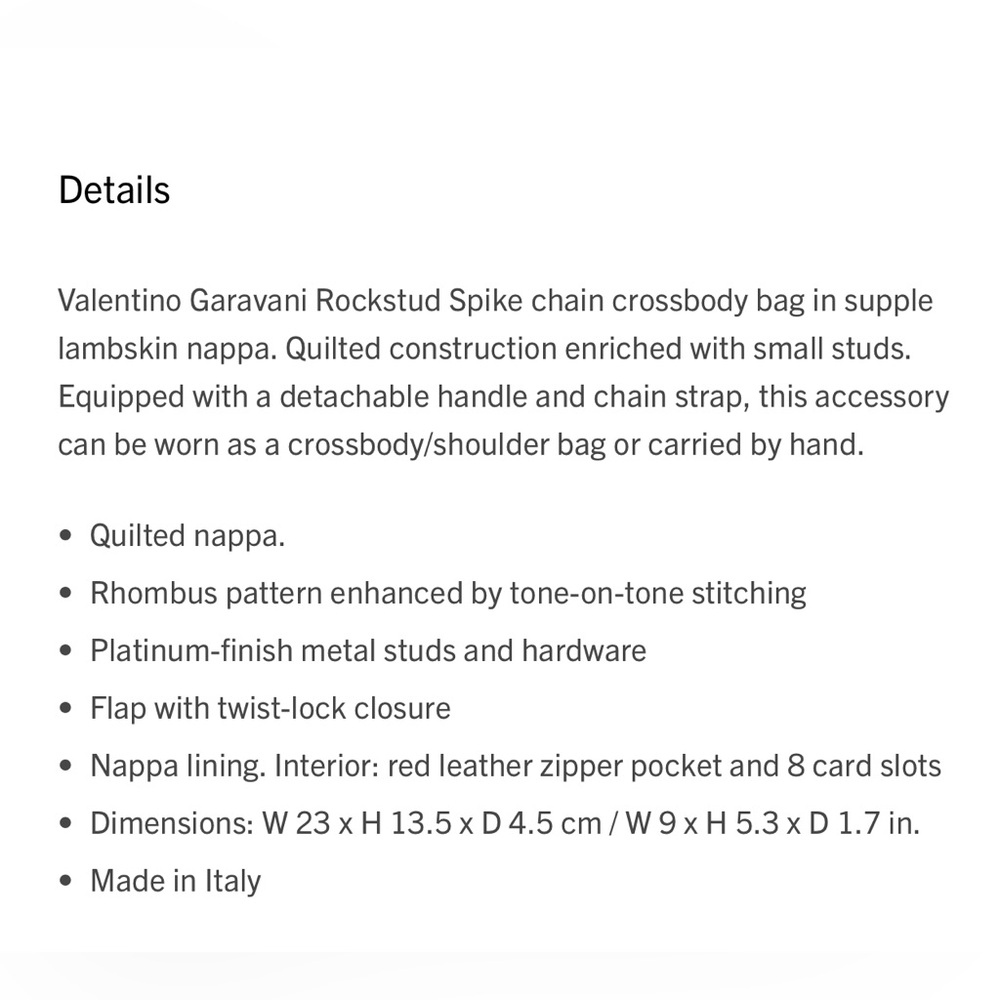 VALENTINO ROCKSTUD SPIKE NAPPA LEATHER CROSSBODY CLUTCH BAG - Picture 14 of 15